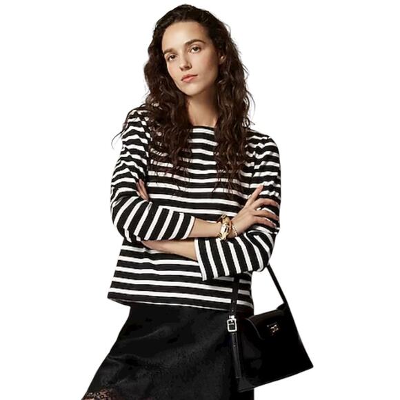 J.Crew Classic Mariner Cloth Boatneck Striped T-Shirt Women's Sz 2X Classic Fit - Picture 2 of 8